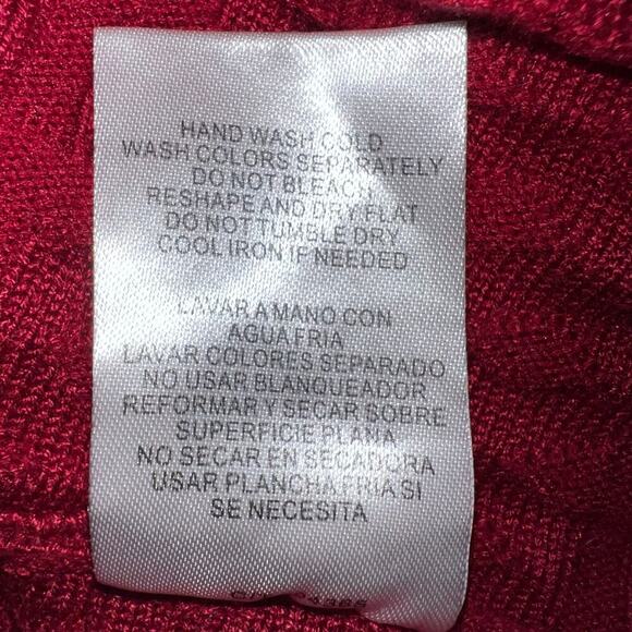 Gabby & Skye Womens sz large textured knit Bell sleeves fit flare midi Y2Kdress - Picture 11 of 11